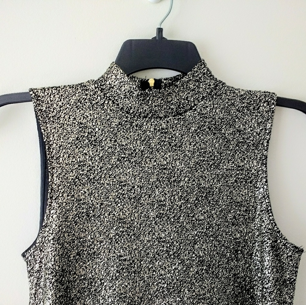 DRESS - Speckled Gold & Black Party Dress